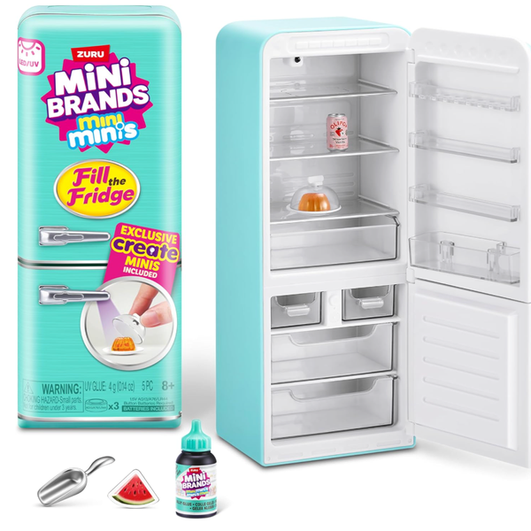 Mini Brands Fill The Fridge Playset w/UV Light by ZURU