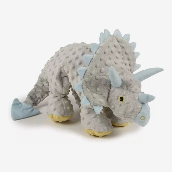 goDog Dinos Frills Squeaker Plush Pet Toy