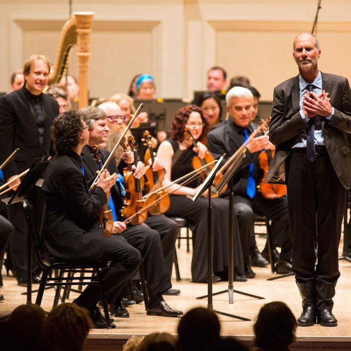 Ludovic Marlot conducts the Seattle Symphony at Carnegie Hall, 5/6/14. Photo by Chris Lee