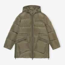 Ganni Recycled Polyester Oversized Puffer Midi Jacket