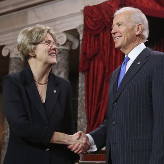 Vice President Joe Biden and Senator Elizabeth Warren