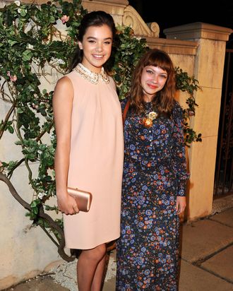 Hailee Steinfeld and Tavi Gevinson at a Miu Miu event in July.