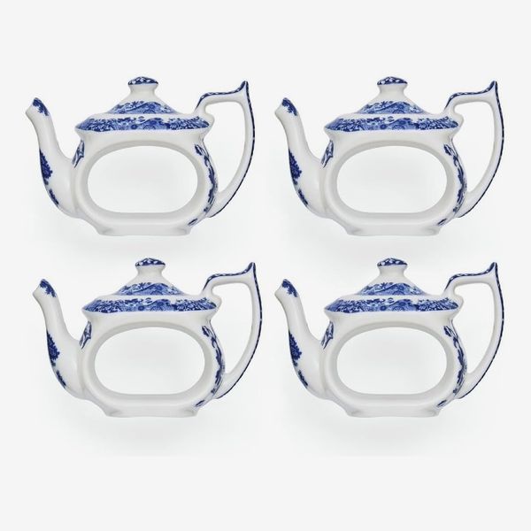 Spode Blue Italian Teapot Napkin Rings