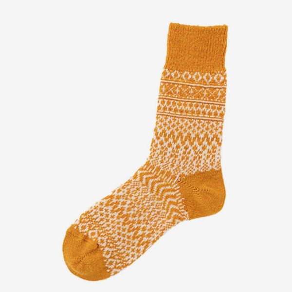 Nishiguchi Kutsushita Wool Jacquard Socks