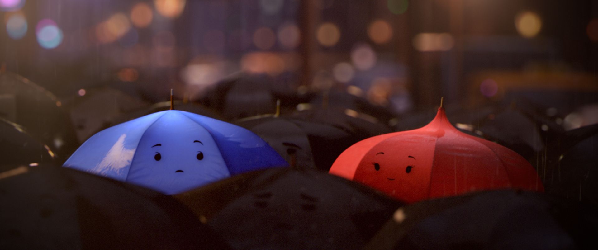 a blue umbrella