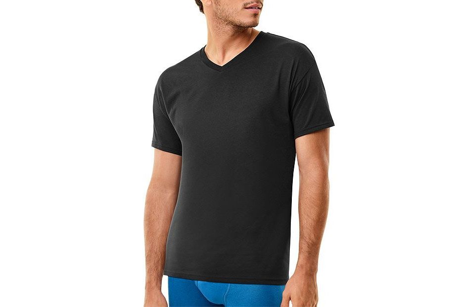 v neck black shirts