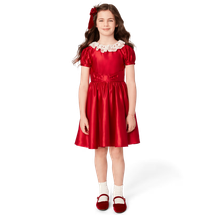 American Girl x Janie and Jack Holly-Red Party Dress for Girls