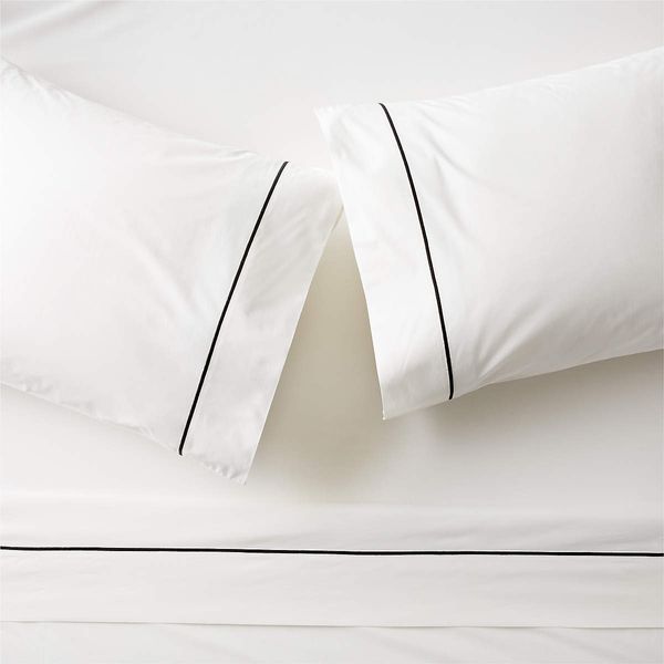 CB2 Marisal Organic Cotton Percale Sheet Set