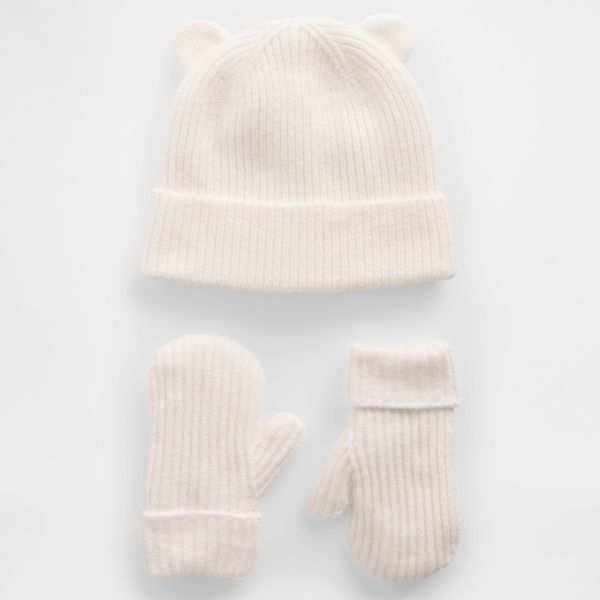 Gap Baby & Toddler CashSoft Bear Beanie & Mittens Set