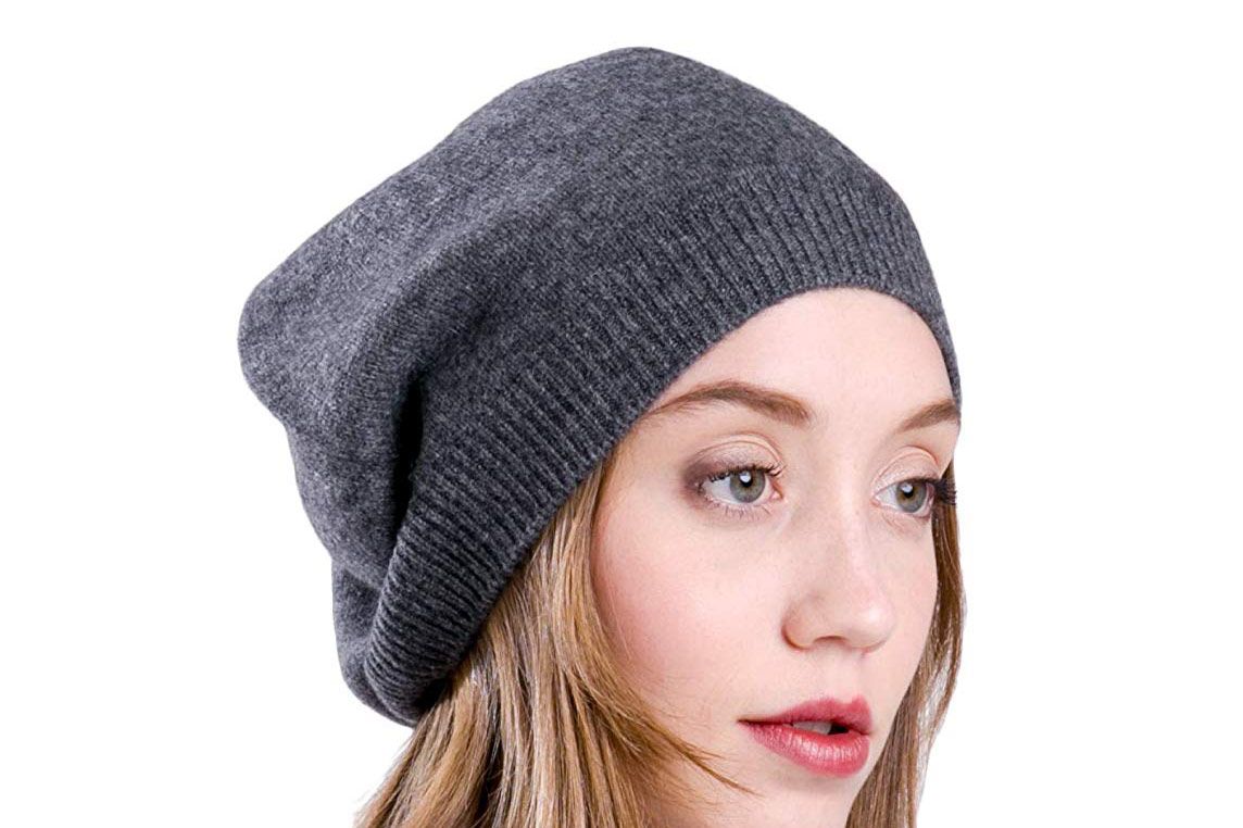 Kenmont Womens Beret Hat Winter Outdoor Warm Grey Acrylic Visor Cap