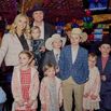 Hannah Neeleman, last year's Mrs. American pageant winner, with her family during the Mrs. World beauty pageant at the Westgate Hotel and Casino in Las Vegas, Jan. 19, 2024. (Bridget Bennett/The New York Times)