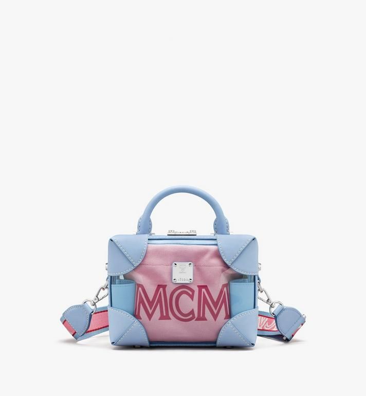 MCM Soft Berlin Transparent Crossbody Small in Blue