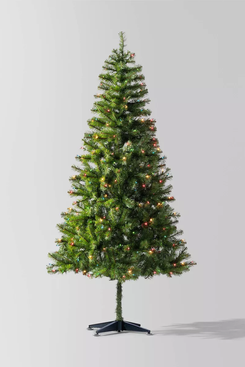 Wondershop 6.5-Foot Pre-lit Alberta Spruce Artificial Christmas Tree