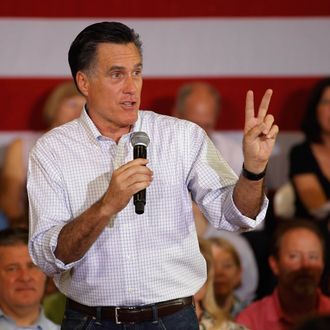 Republican presidential candidate, former Massachusetts Gov. Mitt Romney holds a town hall-style meeting at the Sullivan Community Center Gymnasium March 18, 2012 in Vernon Hills, IL. 