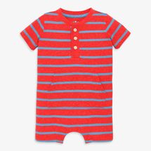 Primary Baby Heathered Henley Shortie in Stripe