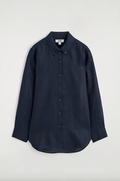 Cos Button-Down Collar Linen Shirt