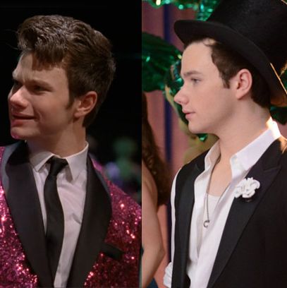The sequined pink blazer is a performance costume, but we could see Kurt wearing it just as easily in the hallways. In fact, we wish he'd trotted it out for prom, given that his casual vest-and-top-hat look seems a little underdressed next to an impeccable Blaine. (Yes, other than perhaps Abraham Lincoln, Kurt is basically the only person in history who can make a top hat look casual.)