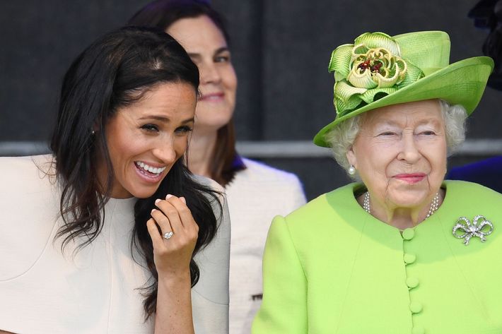 Meghan Markle and Queen Elizabeth.