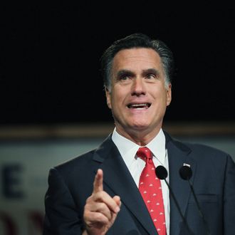 Republican Presidential candidate and former Massachusetts Gov. Mitt Romney speaks during a campaign stop at Lawrence University March 30, 2012 in Appleton, Wisconsin. Wisconsin residents will go to the polls on April 3 to vote for their choice for the Republican presidential nominee. 