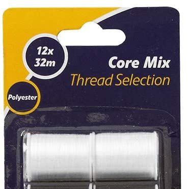 Korbond 12 x 32 m Core Mix Thread Selection & 20-Piece Sewing Needles 