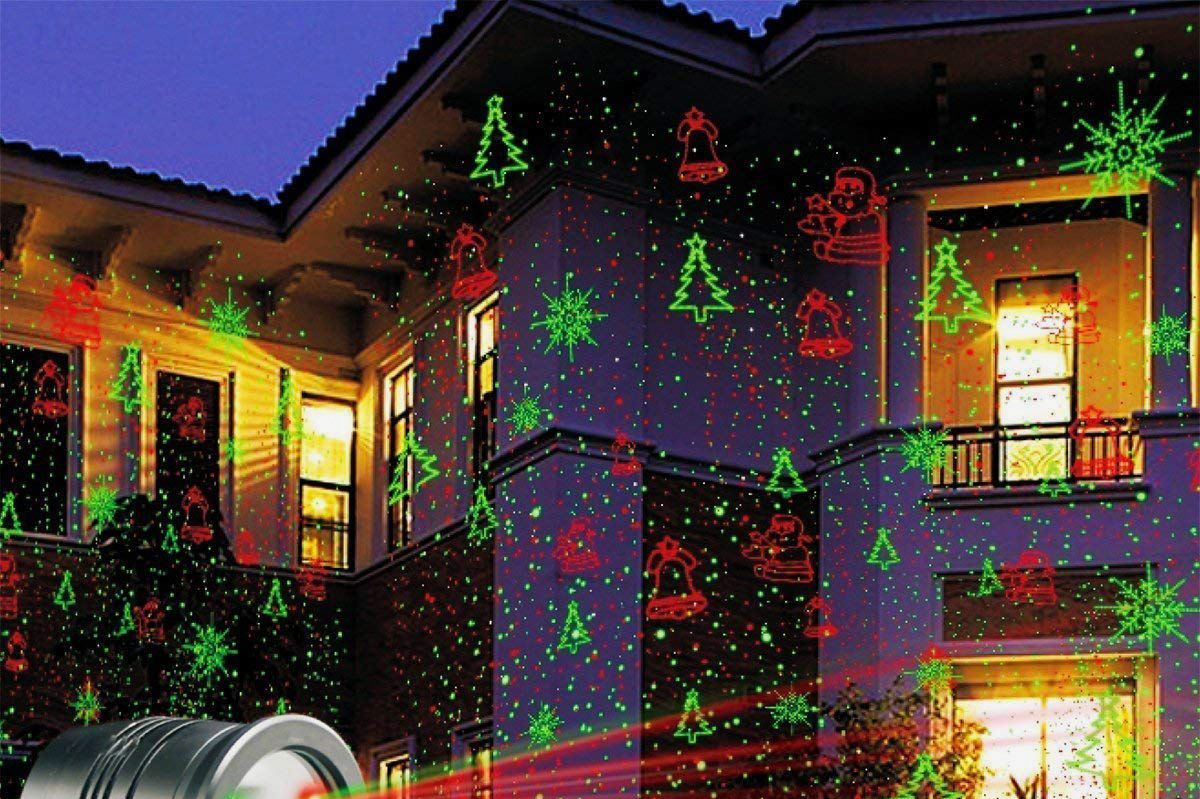 2 Color Motion Laser Christmas Lights Projector Outdoor Garden Xmas Decoration 