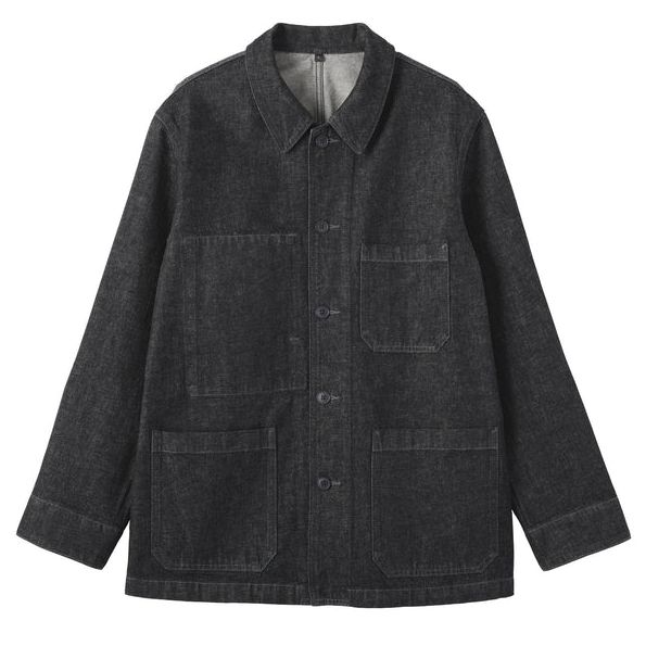 Muji Kapok Blend Denim Coverall Jacket