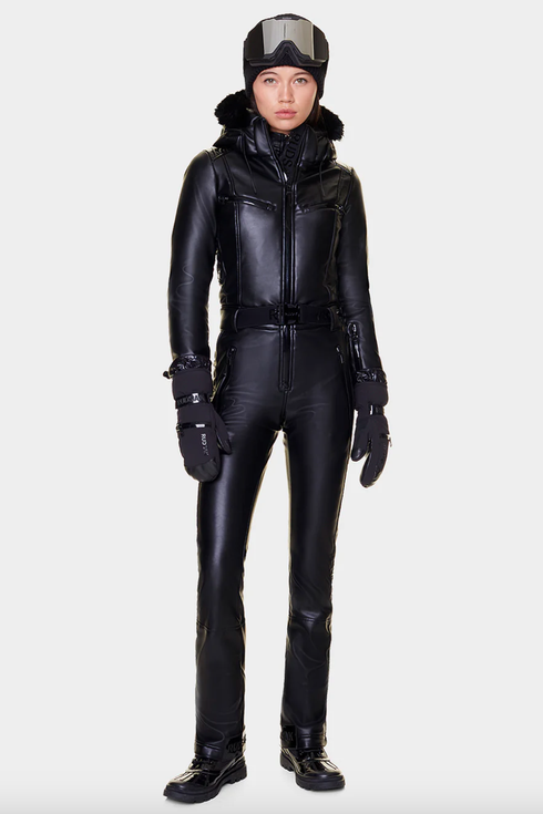 Rudsak Vegan Leather Ski Suit with Removable Faux Fur