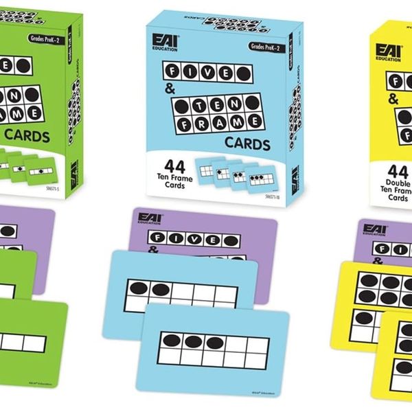 EAI Education Five and Ten Frame Cards - Pack of 2