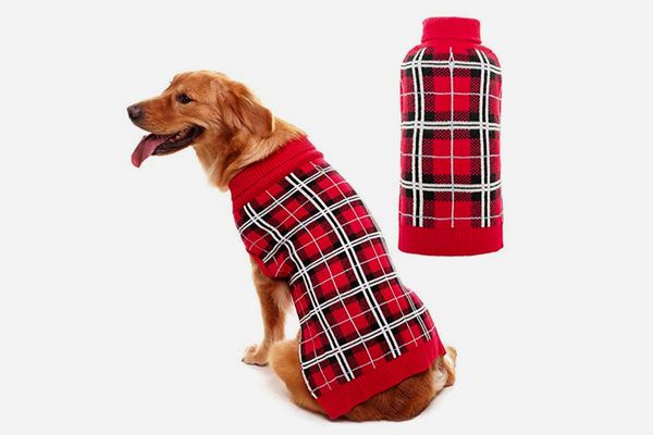 PUPTECK Classic Plaid Style Dog Sweater