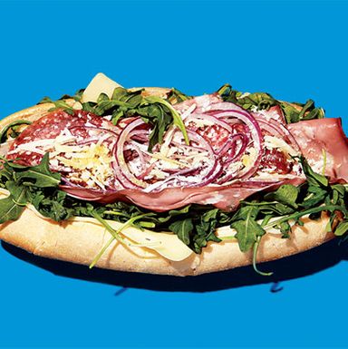 Court Street Grocers’ Italian Combo
$10; 485 Court St., nr. Nelson St., Carroll Gardens; 718-722-7229
No one makes better sandwiches than this quirky gourmet grocer. And no one bakes a roll as perfectly textured for cohesive hero-assembling as Caputo’s up the street. Recently, the two joined forces, so to speak. The glorious result is rich and meaty and as carefully layered as a Farrah Fawcett hairdo.