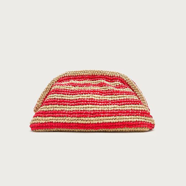 J.Crew Portofino Handknotted Clutch in Stripe