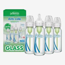 Dr. Brown’s Anti-Colic Options+ Narrow Glass Baby Bottle - 4-Pack