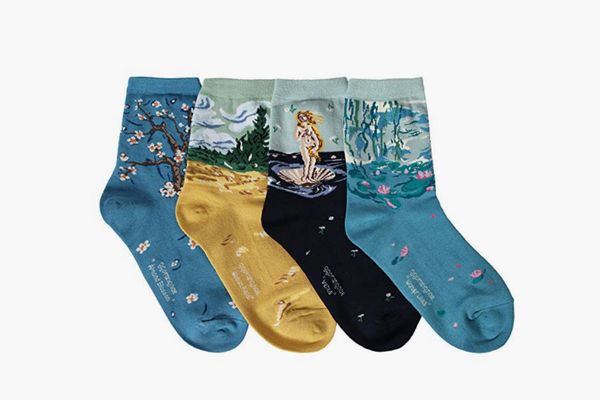 OSABASA Womens Art Patterned Casual Crew Socks