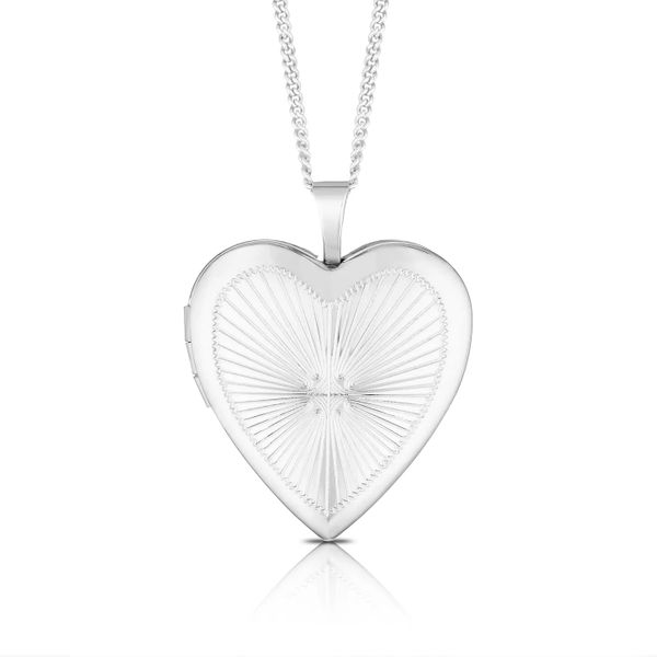Sterling-Silver Heart-Shaped Engravable Locket