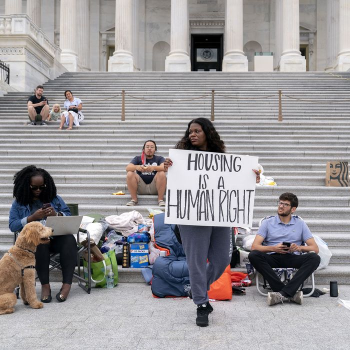 Cori Bush Capitol Protest Wins Eviction Moratorium Extension