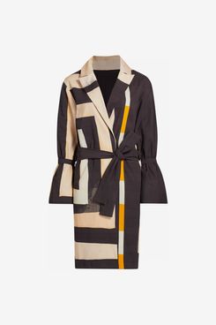 House of Aama Maze Belted Cotton Trench Coat