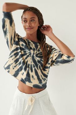 Cupcakes and Cashmere Carrie Cropped Tie-Dye Sweatshirt