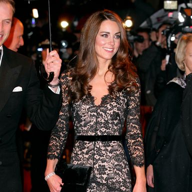 LONDON, UNITED KINGDOM - JANUARY 08: (EMBARGOED FOR PUBLICATION IN UK NEWSPAPERS UNTIL 48 HOURS AFTER CREATE DATE AND TIME) Catherine, Duchess of Cambridge attends the UK premiere of War Horse at Odeon Leicester Square on January 8, 2012 in London, England. (Photo by Indigo/Getty Images)