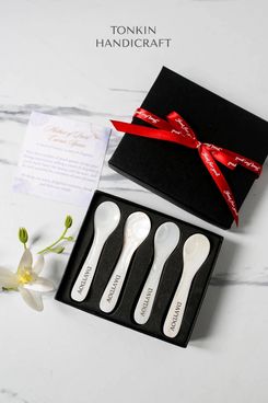 Personalized Mother of Pearl Caviar Spoon Gift Box