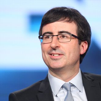 John Oliver speaks onstage during the 'John Oliver' panel of the HBO portion of the 2014 Winter Television Critics Association tour at the Langham Hotel on January 9, 2014 in Pasadena, California. 