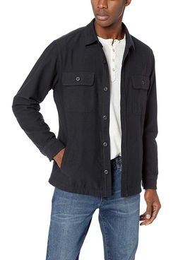 Amazon Brand - Goodthreads Men’s Military Broken Twill Shirt Jacket in Black