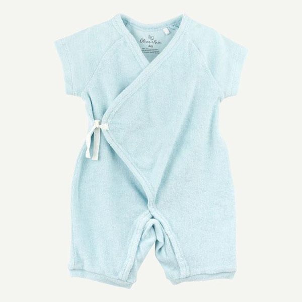 Oliver & Rain Light Blue Terry Kimono Romper