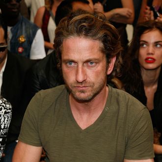 NEW YORK, NY - SEPTEMBER 13: Gerard Butler attends the Diesel Black Gold Spring 2012 fashion show during Mercedes-Benz Fashion Week at Pier 94 on September 13, 2011 in New York City. (Photo by Andy Kropa/Getty Images)