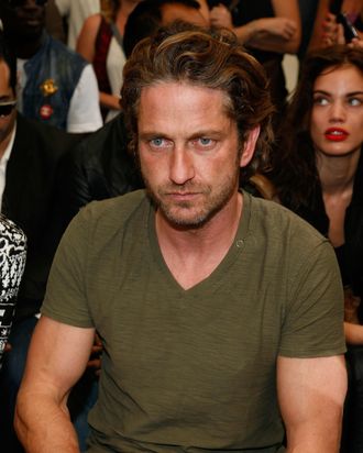 NEW YORK, NY - SEPTEMBER 13: Gerard Butler attends the Diesel Black Gold Spring 2012 fashion show during Mercedes-Benz Fashion Week at Pier 94 on September 13, 2011 in New York City. (Photo by Andy Kropa/Getty Images)