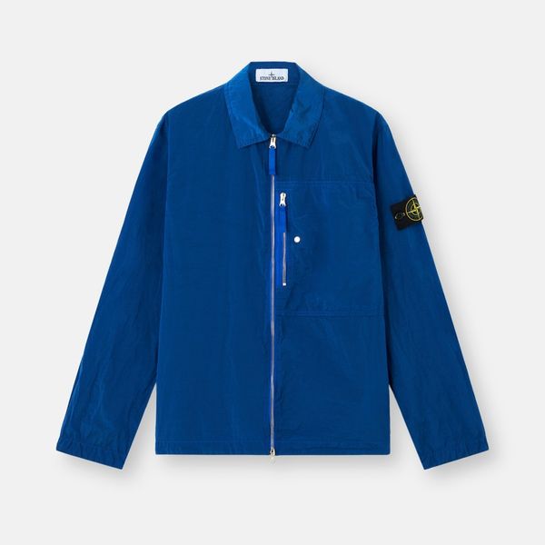 Stone Island 1200038 Nylon Metal in Econyl Overshirt - Bright Blue