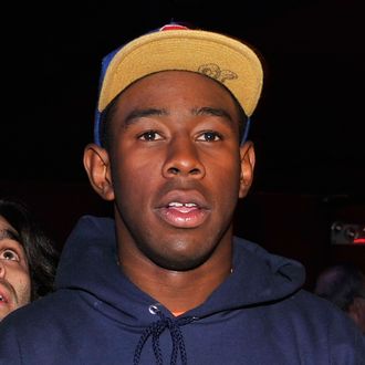 Tyler The Creator attends the 2012 Adult Swim Upfront Party at Roseland Ballroom on May 16, 2012 in New York City. 22455_002_0042.JPG *** Local Caption ***