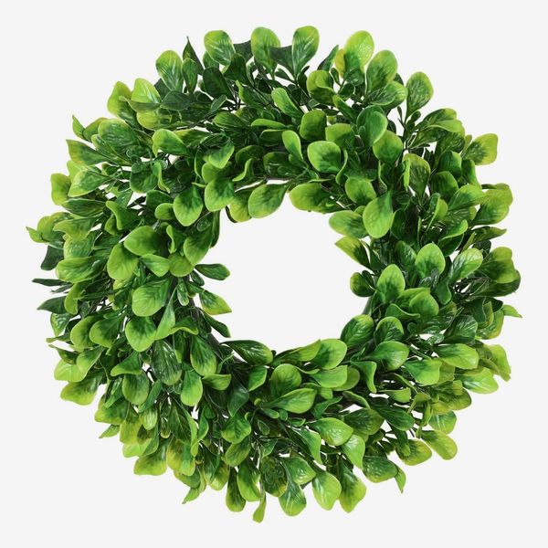 Lvydec Artificial Green Leaves Wreath - 10 inches