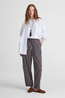 Madewell Pull-On Barrel-Leg Utility Pants in Poplin