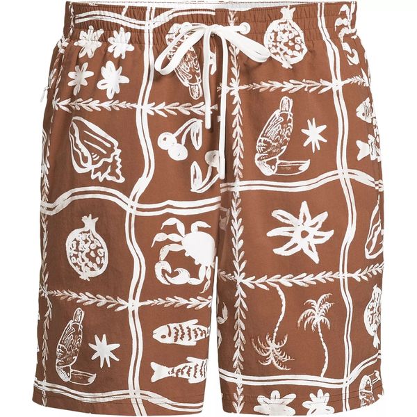 Lands' End Men's 7-Inch Volley Hydroliner Swim Trunks