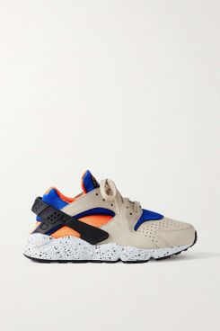 Nike Air Huarache Rubber-Trimmed Leather And Neoprene Sneakers